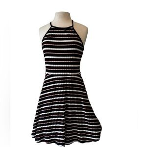 M O S S I M O   FIT & FLARE STRIPED DRESS